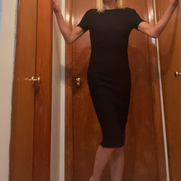 Zara V-back Black Dress - Picture 2 of 6